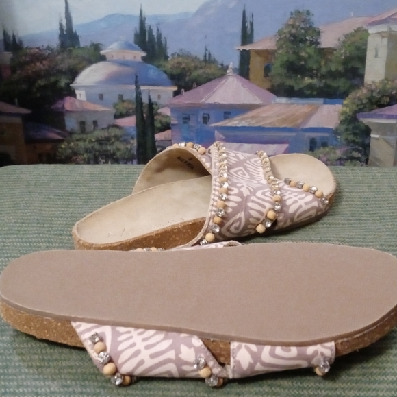 Anthropologie Marnie Embellished Slide 🆕Sandals With 80 Rhinestones.🚢⛵🚤 - Picture 11 of 16